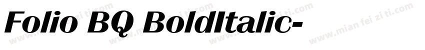 Folio BQ BoldItalic字体转换